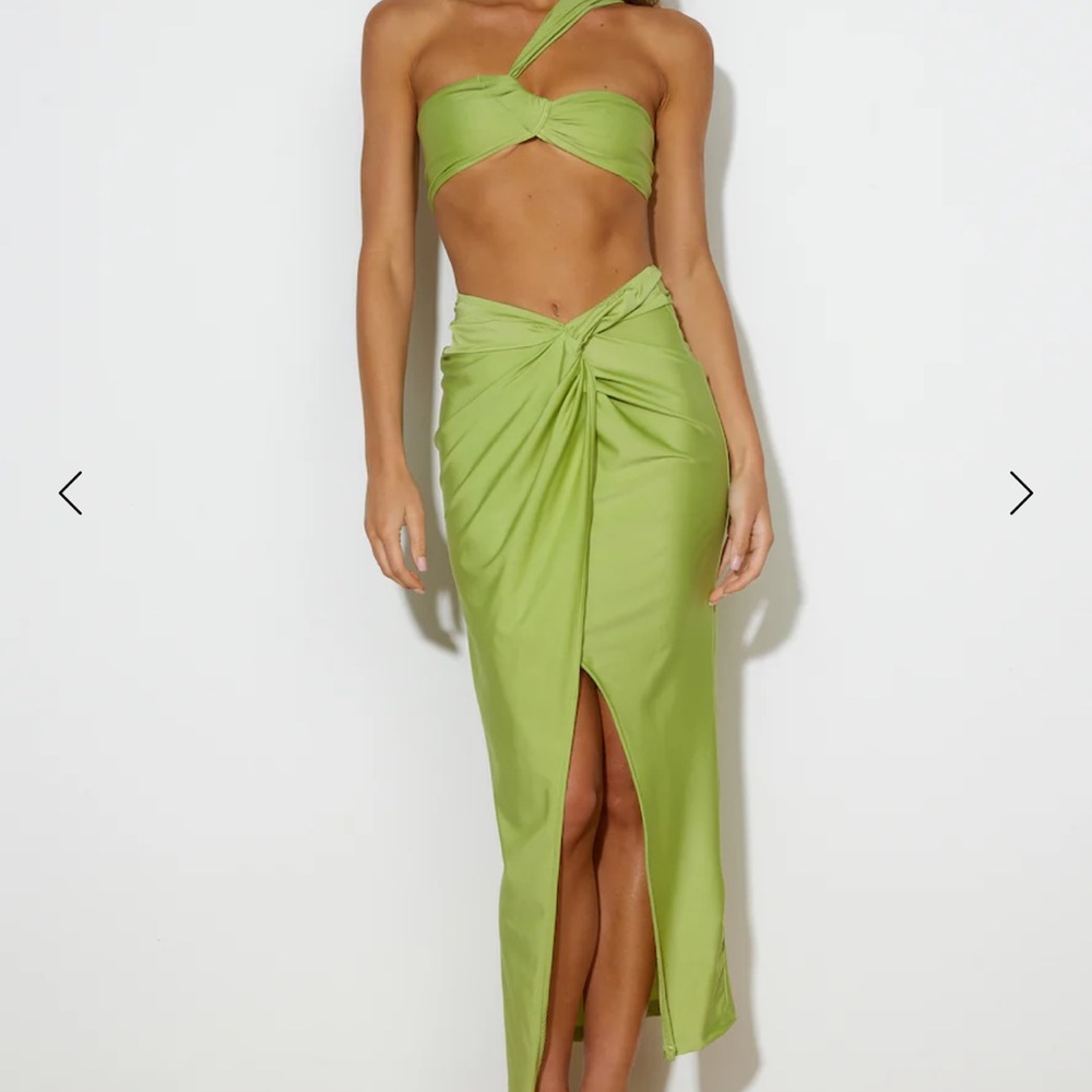 Ready for goss - midi skirt set (green)